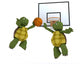 Tortoises Playing Basket Ball Wall Decal