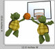 Tortoises Playing Basket Ball Wall Decal