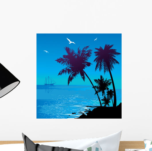 Silhouette Jungle Ocean