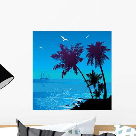 Silhouette Jungle Ocean