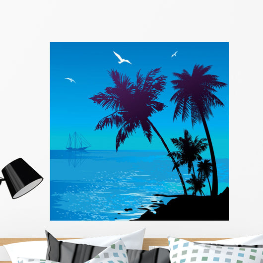 Silhouette Jungle Ocean