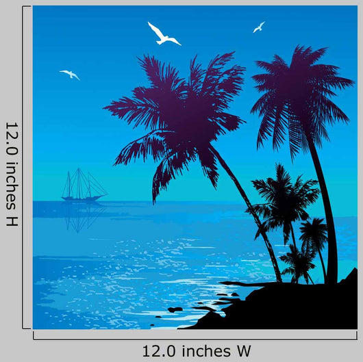 Silhouette Jungle Ocean