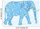 Blue Cartoon Elephant Wall Mural