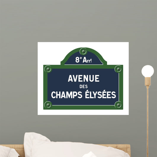 Plate Avenue Des Champs Elyses Wall Decal