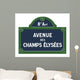 Plate Avenue Des Champs Elyses Wall Decal