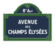 Plate Avenue Des Champs Elyses Wall Decal