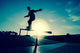 Skateboarder Silhouette Grind