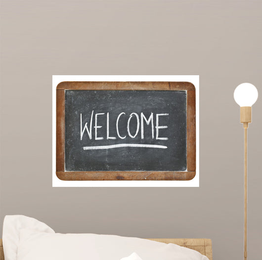 welcome on blackboard Wall Decal