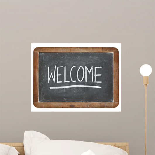 welcome on blackboard Wall Decal
