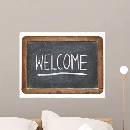 welcome on blackboard Wall Decal