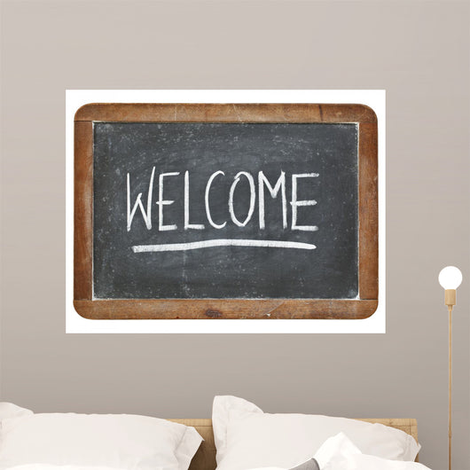 welcome on blackboard Wall Decal