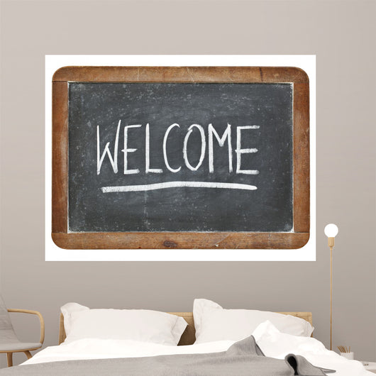 welcome on blackboard Wall Decal