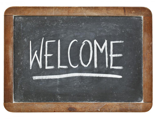 welcome on blackboard Wall Decal
