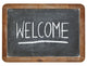 welcome on blackboard Wall Decal