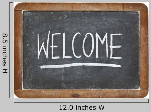 welcome on blackboard Wall Decal