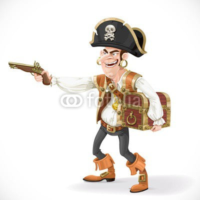 pirate aiming pistol Wall Decal