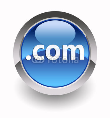 '' Commercial top level domain '' glossy icon Wall Decal