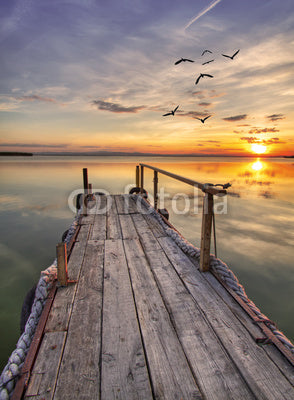 Wooden Jetty Wall Decal