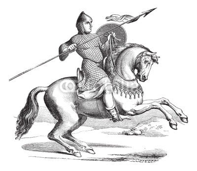 Knight Horse Wearing Hauberk Wall Decal