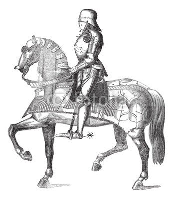 Chevalier Horse Vintage Engraving Wall Decal