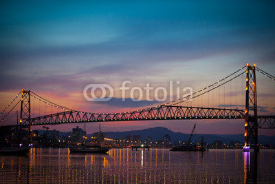 Bridge at Sunset Wall Decal