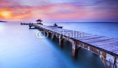 Wooded bridge Wall Mural