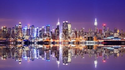 Manhattan Skyline with Reflections Wall Mural