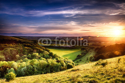 Winchester hill sunset Wall Mural