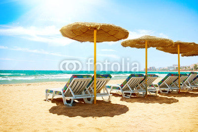 Vacation Concept. Spain. Beach Costa del Sol. Mediterranean Sea Wall Mural