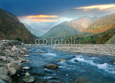 mountain river of the Himalayas Wall Mural