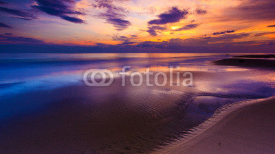 Seascape on sunset Wall Mural