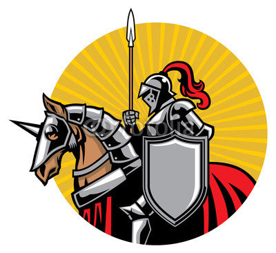 medieval knight ride a horse Wall Decal