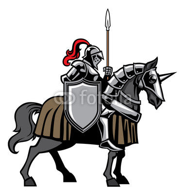 knight armored horse Wall Decal