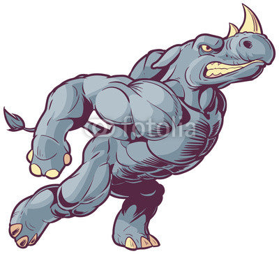 Charging Vector Mascot Cartoon Wall Decal Design 1