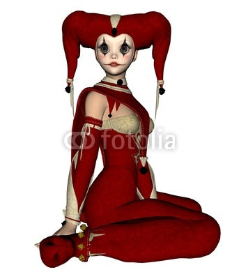 Red Harlequin Joker Wall Decal