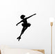 Female Ballerina Studio Landing Jump Wall Decal