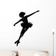 Female Ballerina Studio Landing Jump Wall Decal