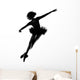 Female Ballerina Studio Landing Jump Wall Decal