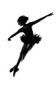 Female Ballerina Studio Landing Jump Wall Decal