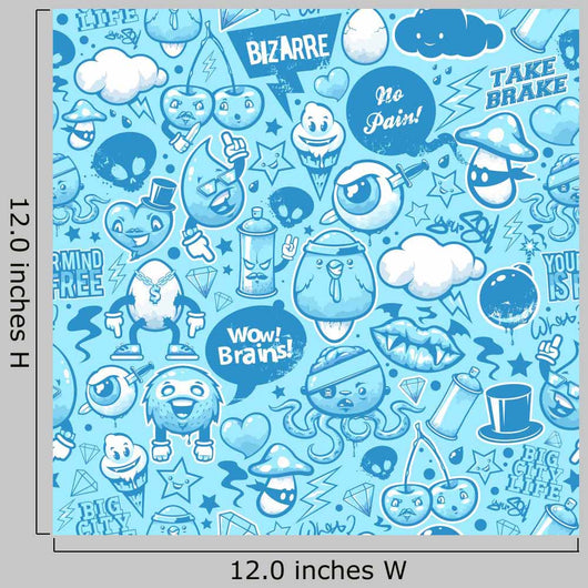 Graffiti Seamless Texture With Speech Bubbles Wall Decal