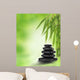 Tranquil zen design with stacked massage stones and bamboo Wall Mural