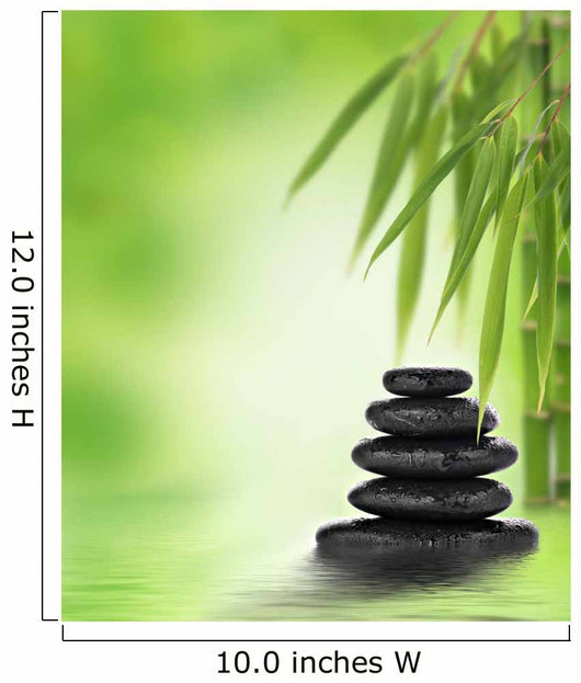 Tranquil zen design with stacked massage stones and bamboo Wall Mural