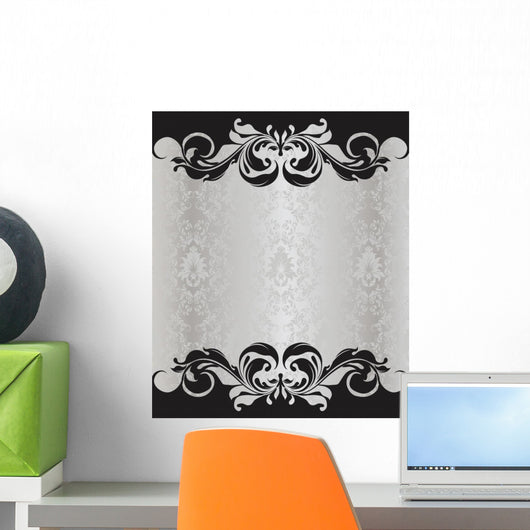 Elegant Vintage Damask Wedding Wall Decal