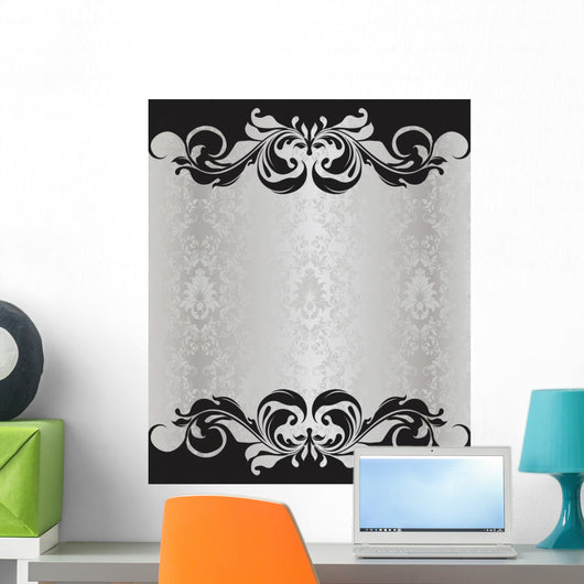 Elegant Vintage Damask Wedding Wall Decal