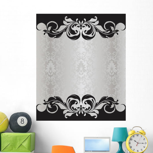Elegant Vintage Damask Wedding Wall Decal