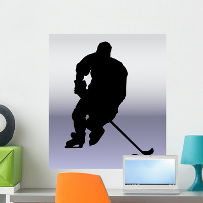 Hockey shown on a wall