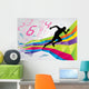 Running Man Wall Mural