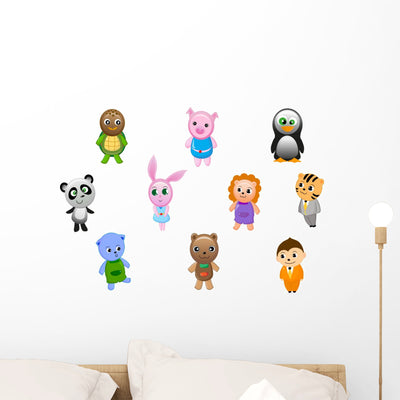 Animal Wall Mural shown on a wall