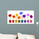 collection of daisy flower on white background Wall Decal