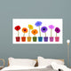 collection of daisy flower on white background Wall Decal